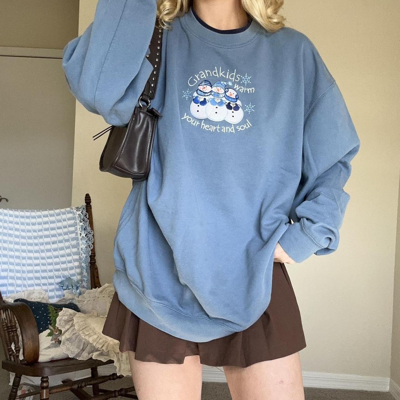Vintage 90s embroidered grandma sweatshirt Has a... - Depop