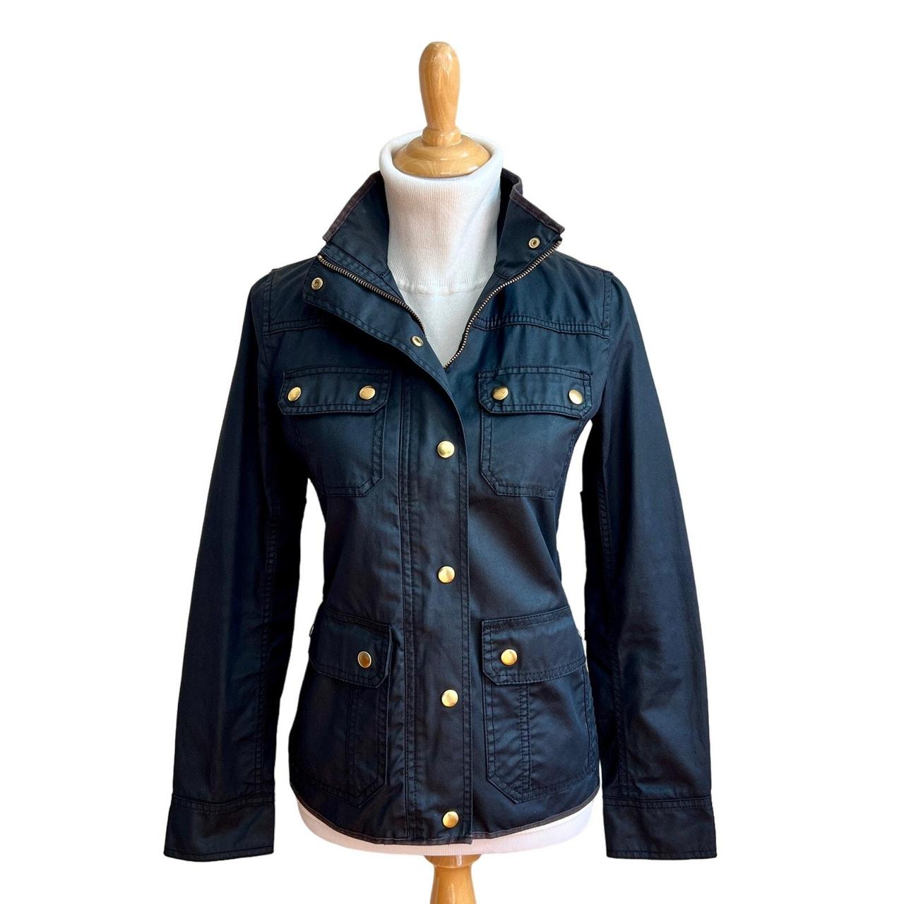 J. Crew Downtown newest Field Jacket in Black and Gold XS