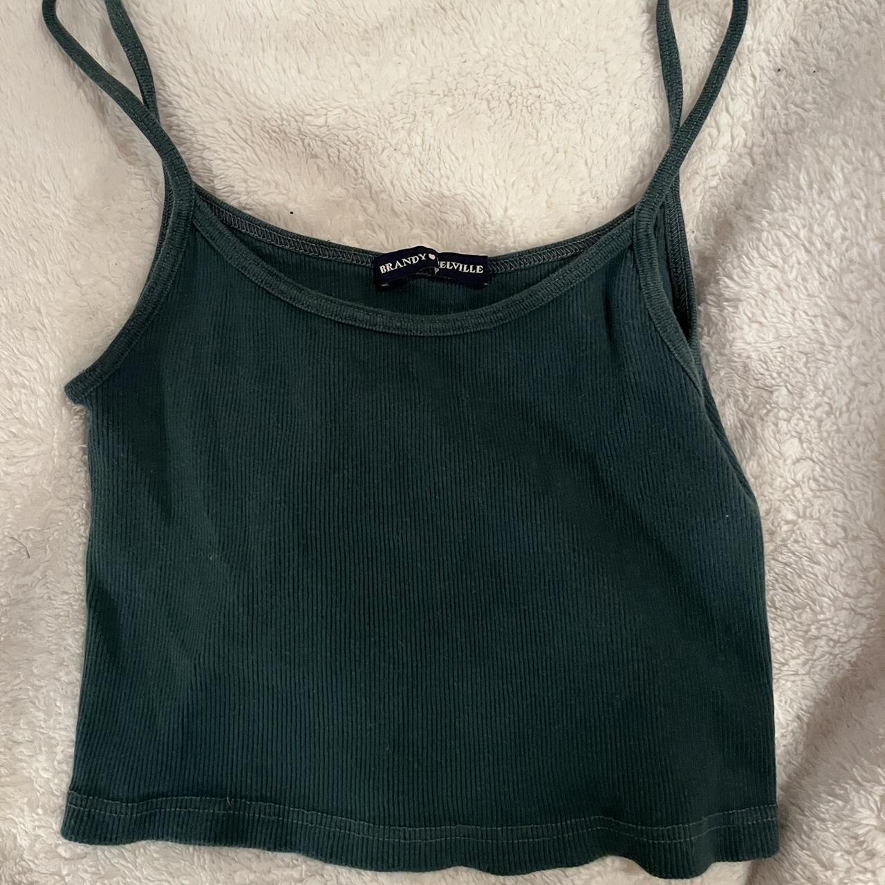 Brandy Melville green tank top Super cute just too... Depop