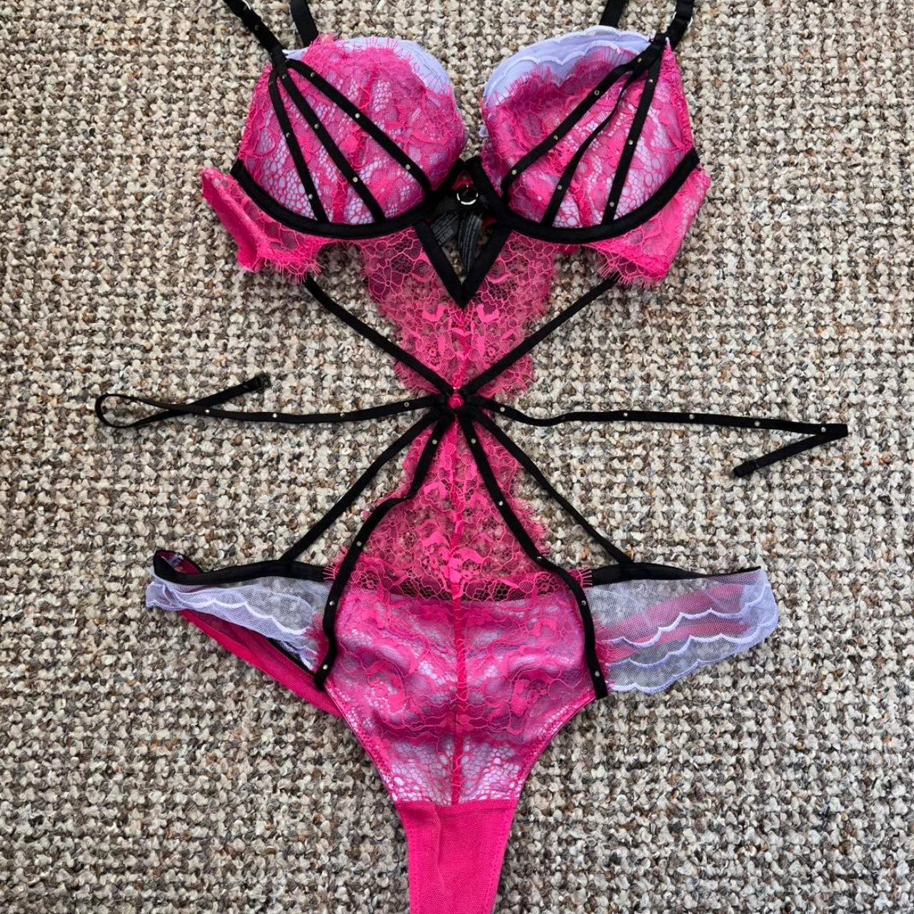 Ann Summers Pink Lingerie Sexy Bodysuit Strappy Size Depop