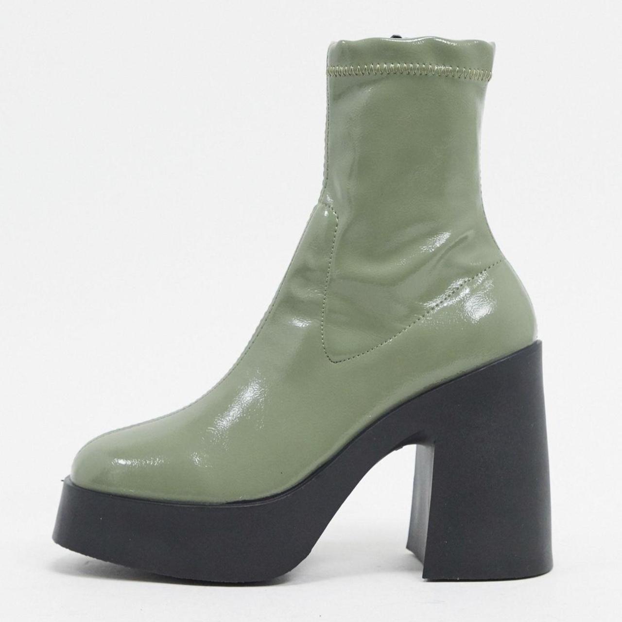 asos green elsie boots