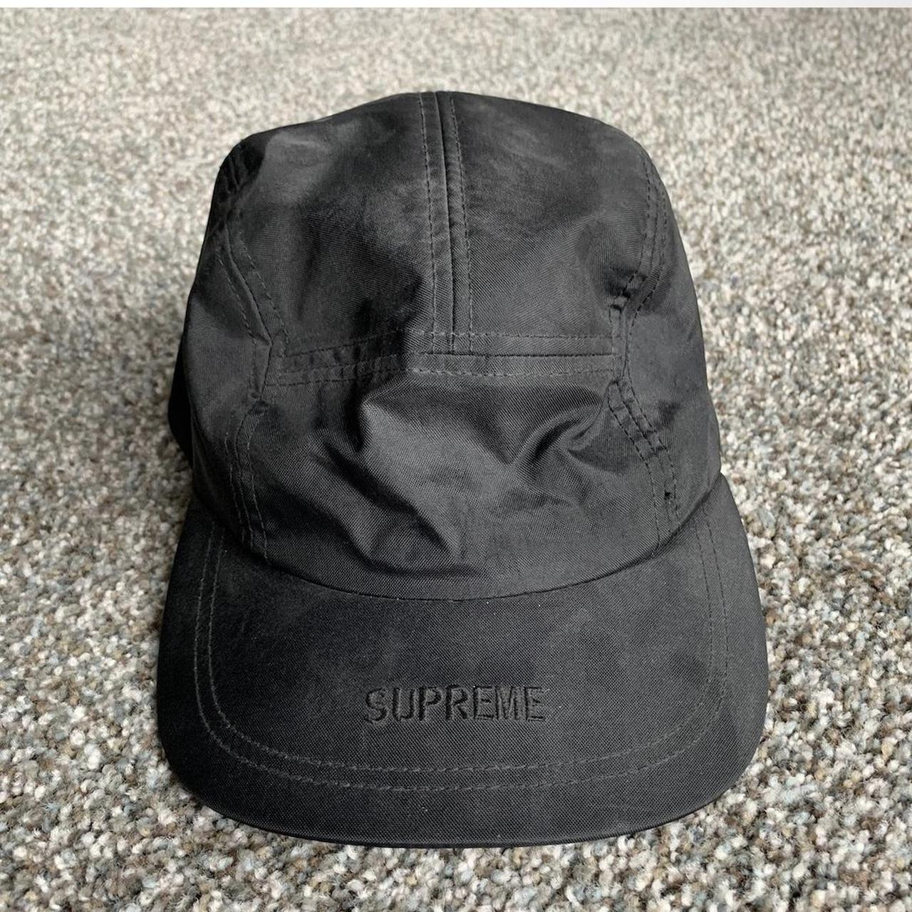 Black supreme hat top red logo