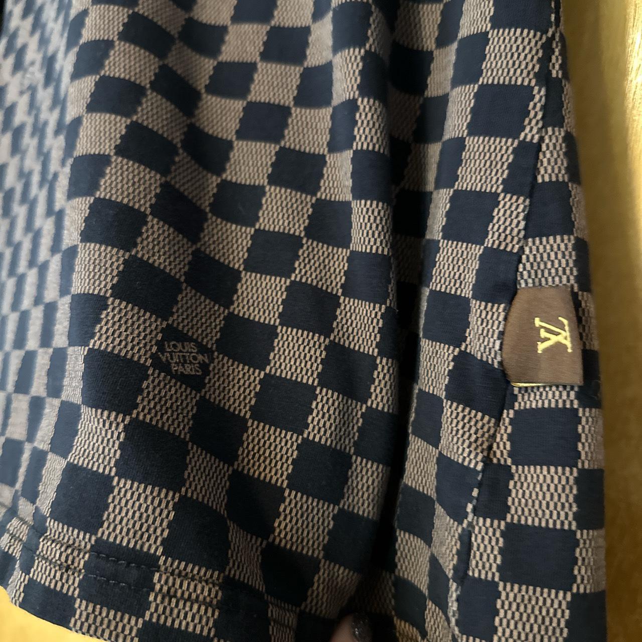 Louis Vuitton checkered shirt Bought for around - Depop