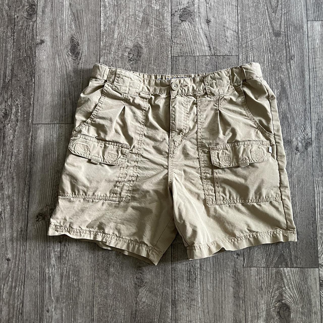 Magellan Men's Tan and Cream Shorts Depop