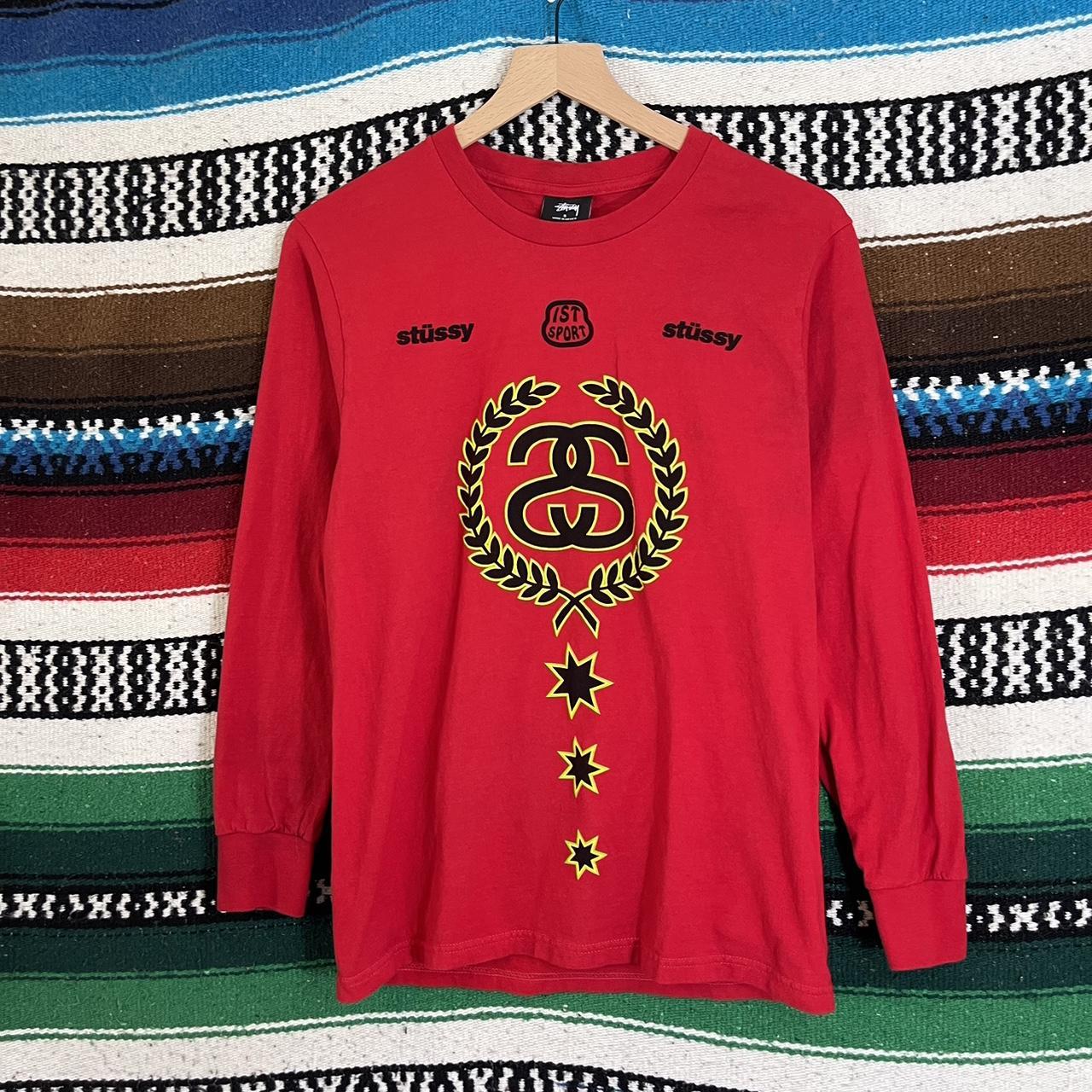 Vintage Y2K Stussy soccer jersey style long sleeve... Depop