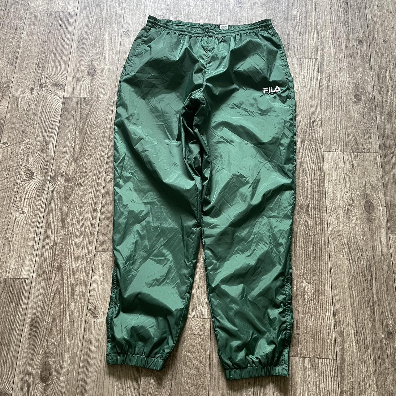 Vintage 80's FILA Windbreaker Pants / Mint Green Fila Sports Pants