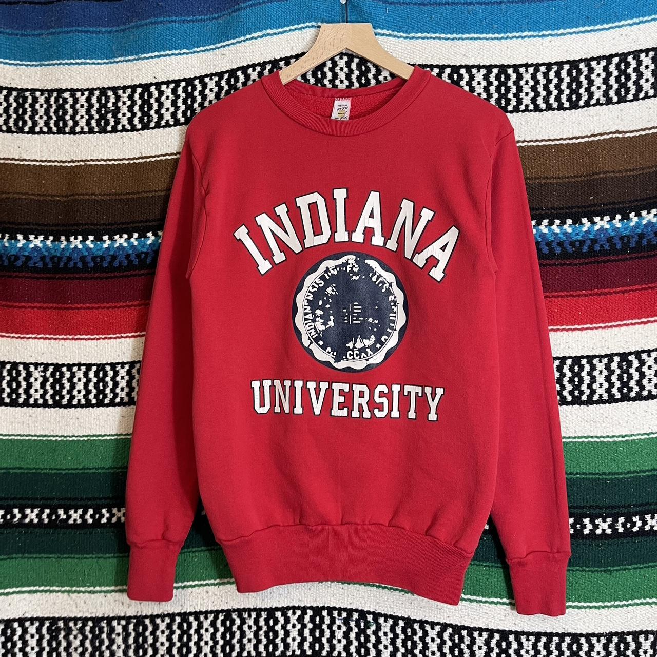 Vintage Indiana university 80s crewneck sweatshirt... - Depop
