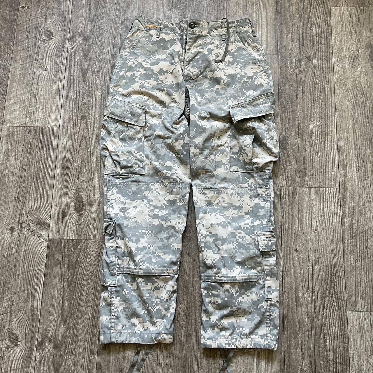 Vintage military camouflage double knee cargo...