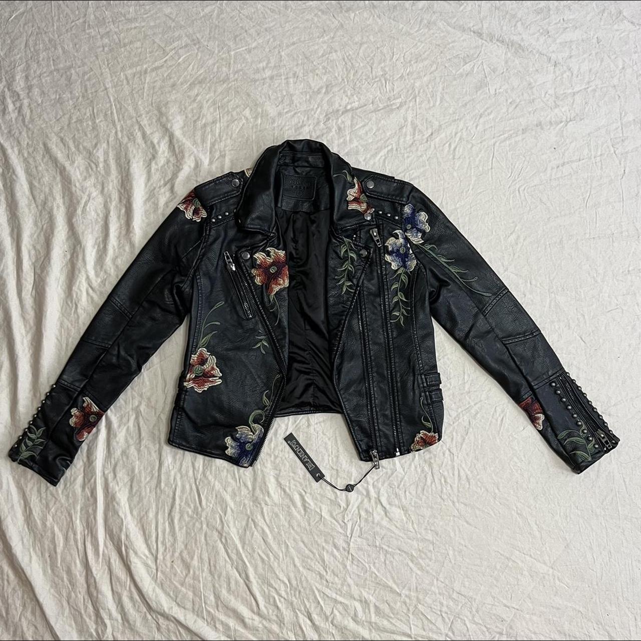 Blank nyc outlet floral leather jacket