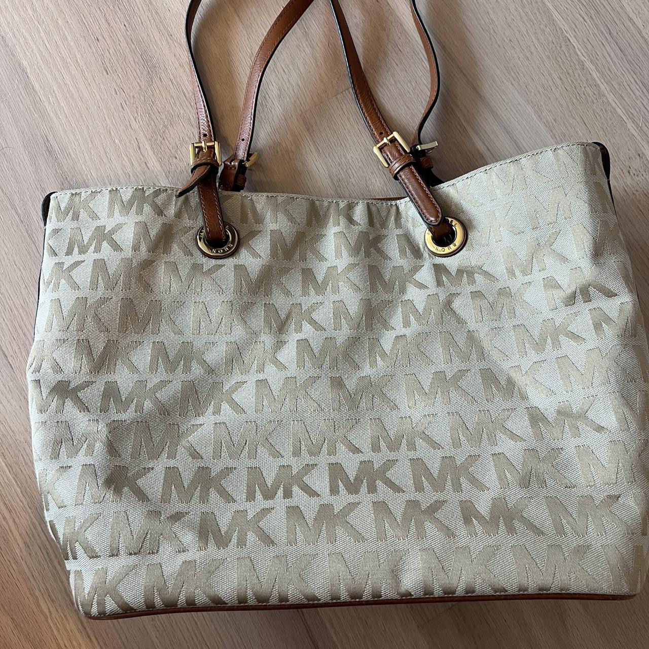 Michael Kors bag -brown straps -gold hardware - Depop