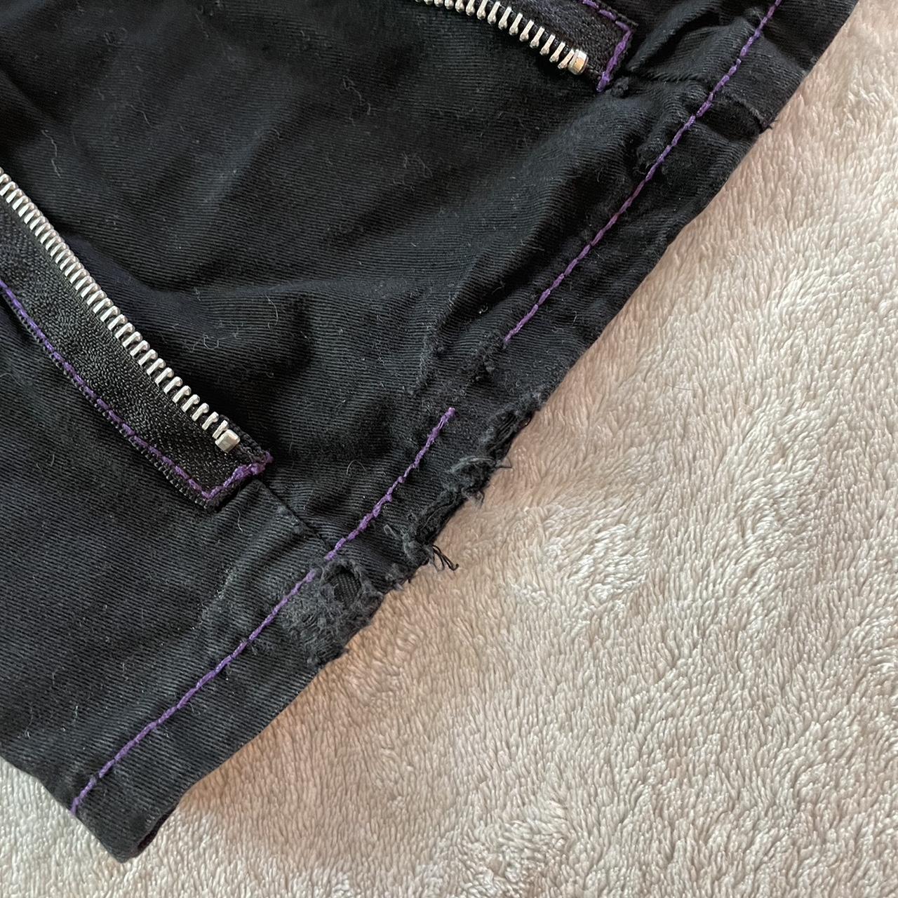 tripp nyc purple lace pants! working zippers on the... - Depop