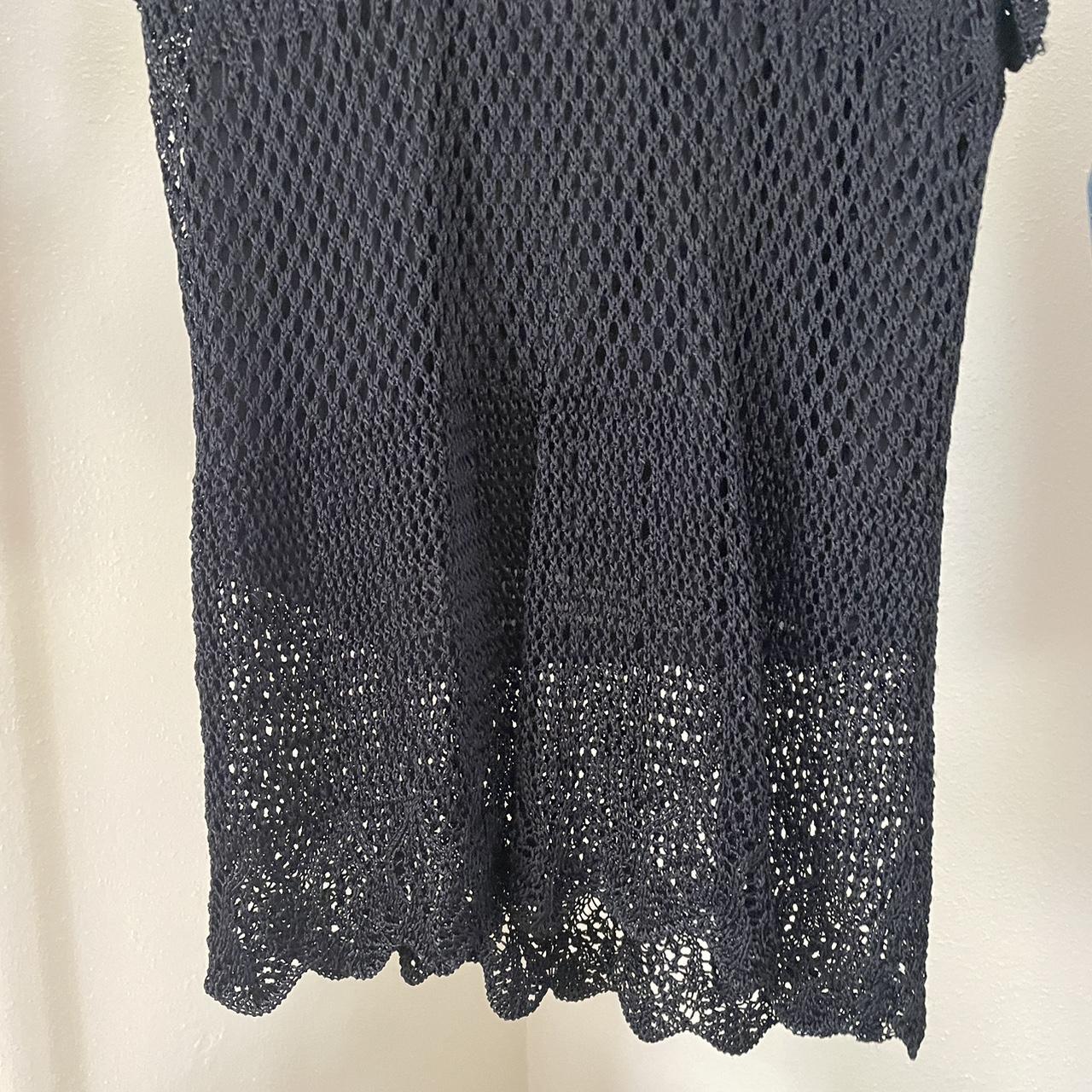 Crochet Black Top #crochet #fancy #dressy Depop