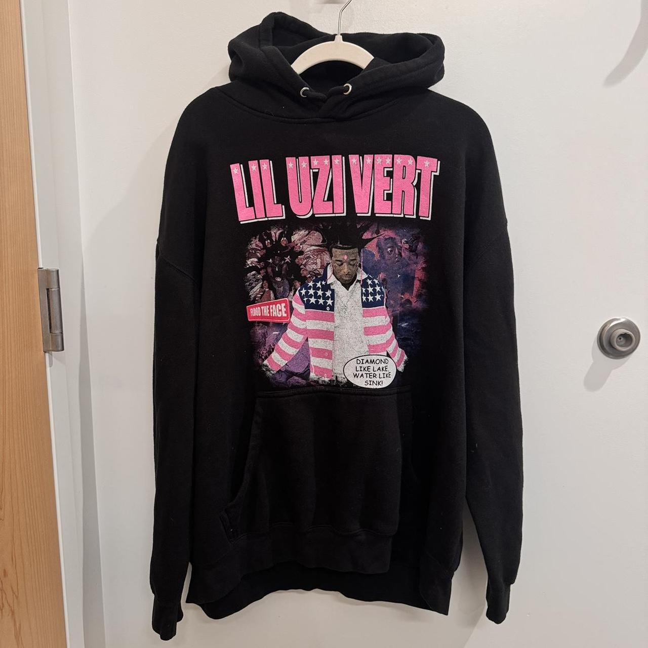 lil uzi vert pink tape tour hoodie merchandise... - Depop