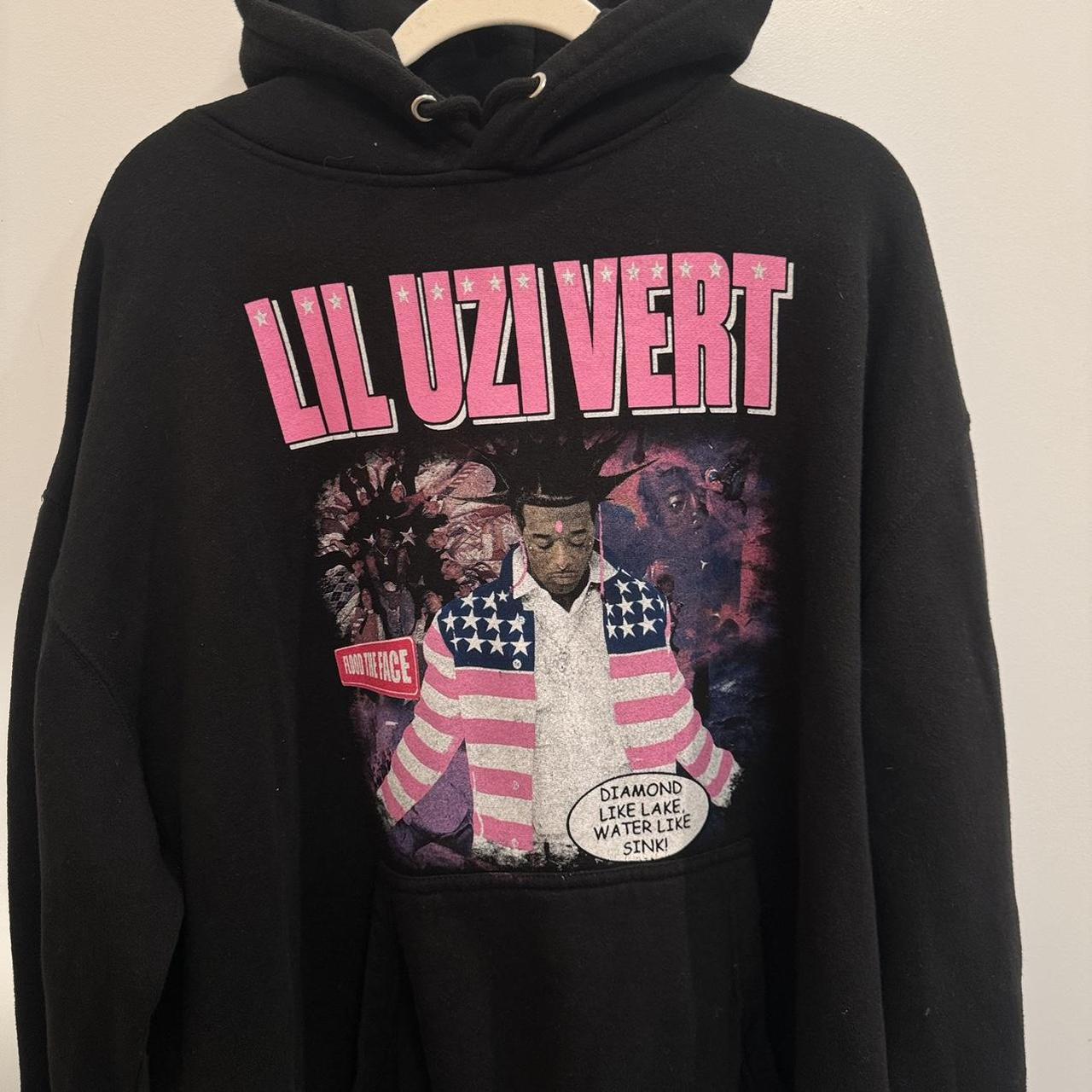 lil uzi vert pink tape tour hoodie merchandise... - Depop