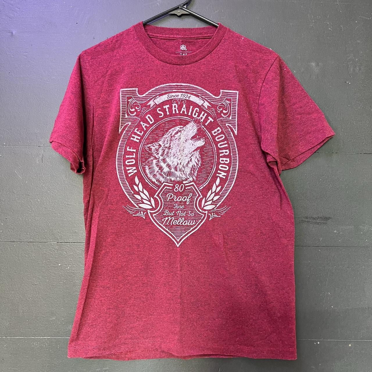 Rock and Republic Men's Red and Grey Tshirt Depop