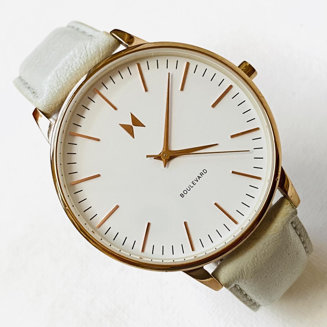 Buy MVMT Boulevard White Dial Leather Analog Watch for Women -  D-MB01-RGLAMA | Shoppers Stop