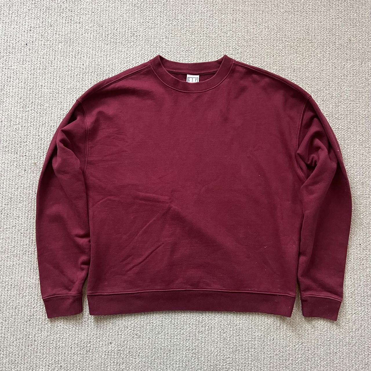 Gap Men's Burgundy Sweatshirt | Depop