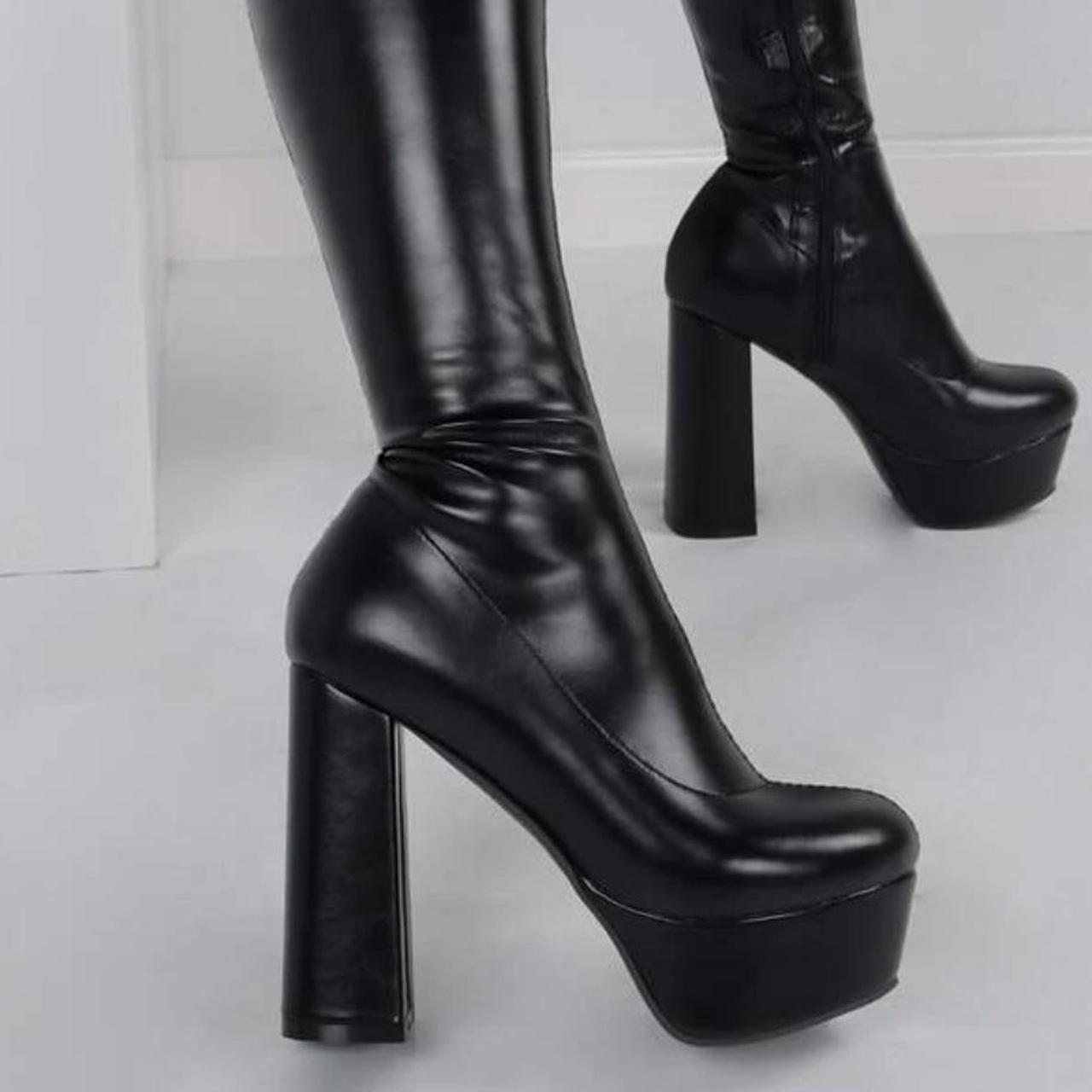 Super high heel on sale boots