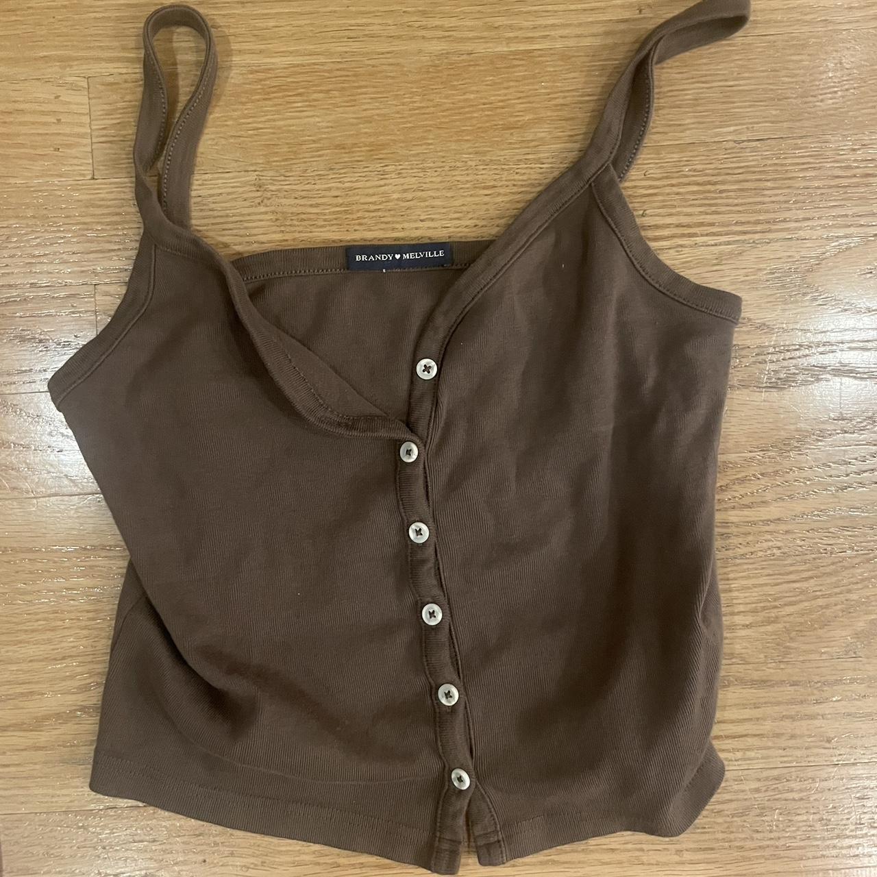 Brandy Melville Women's Brown Vest Depop