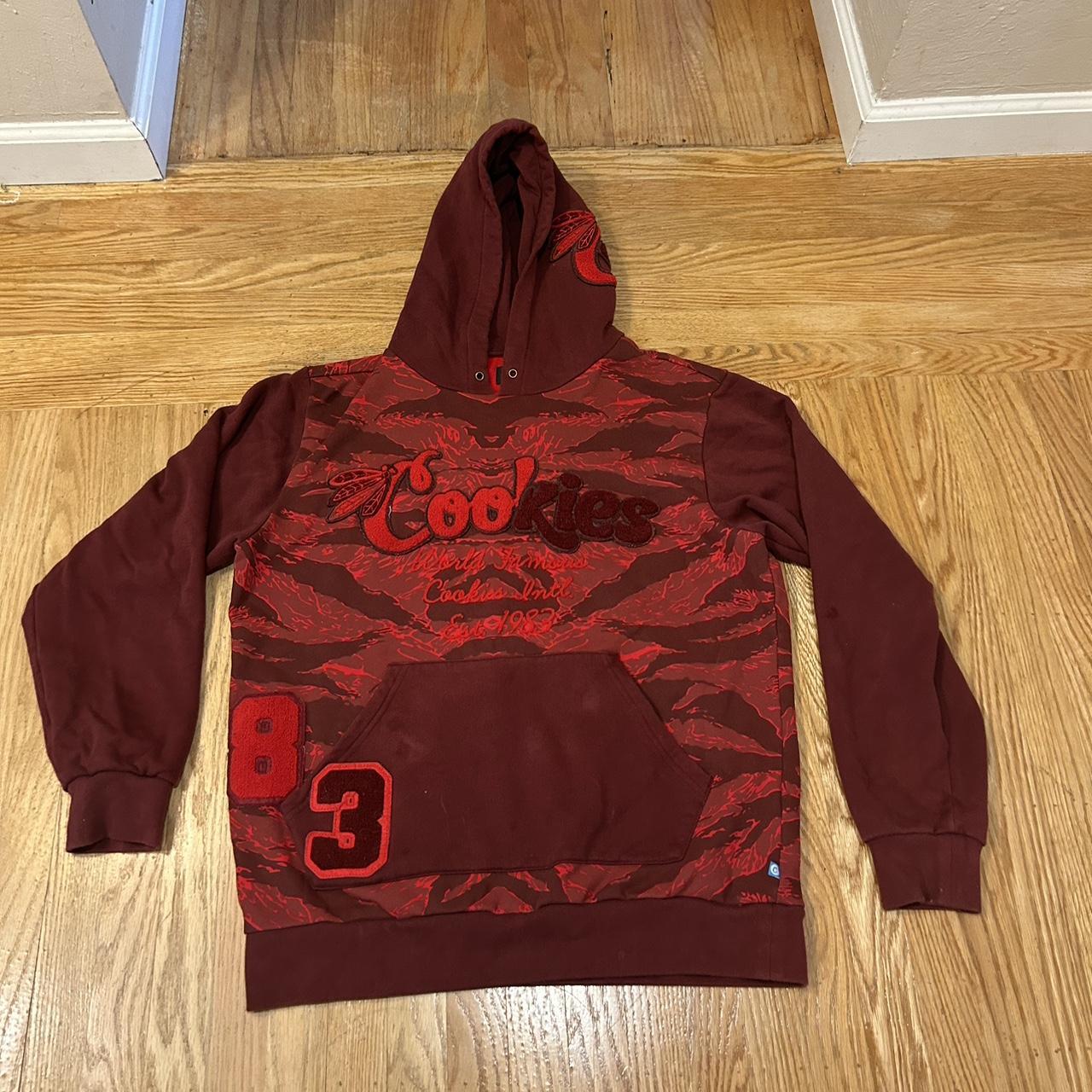 Burgundy cookies hoodie hotsell