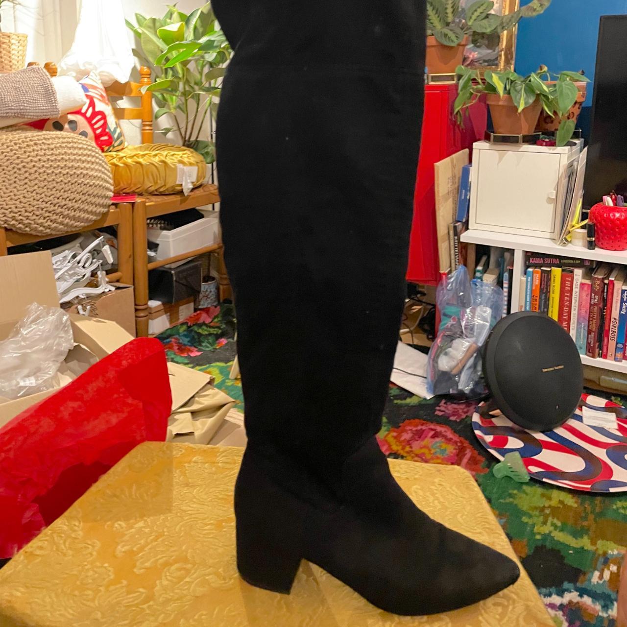 Long Over Knee Black Suede Boots Kensie Kensie. Depop