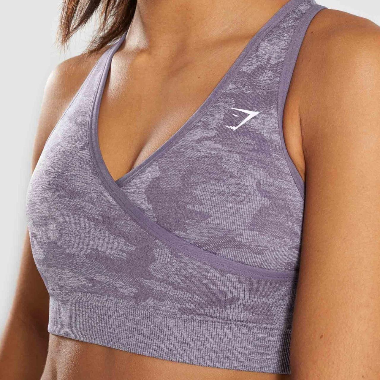 Gymshark Adapt Camo Sports bra in Purple. In... Depop