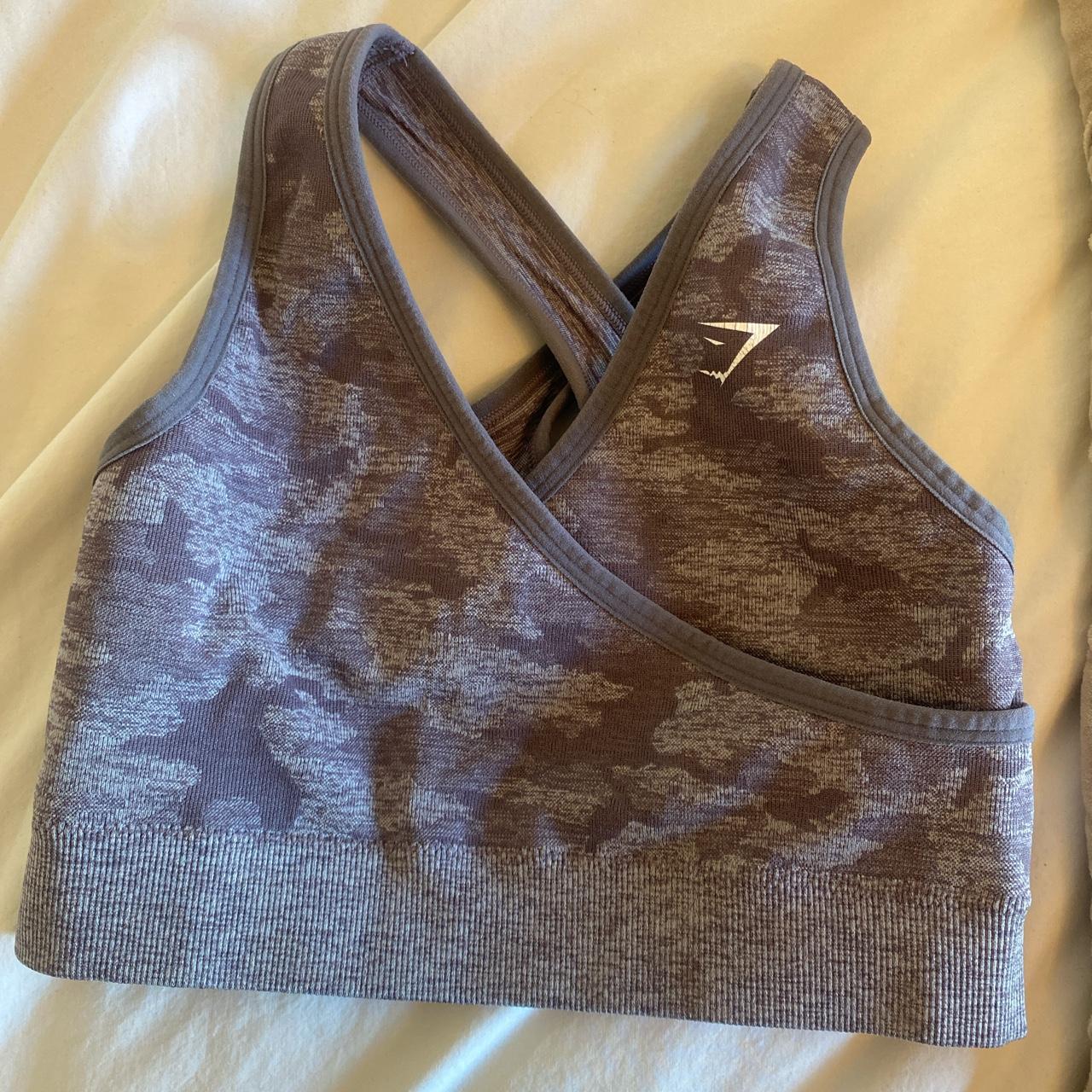 Gymshark Adapt Camo Sports bra in Purple. In... Depop