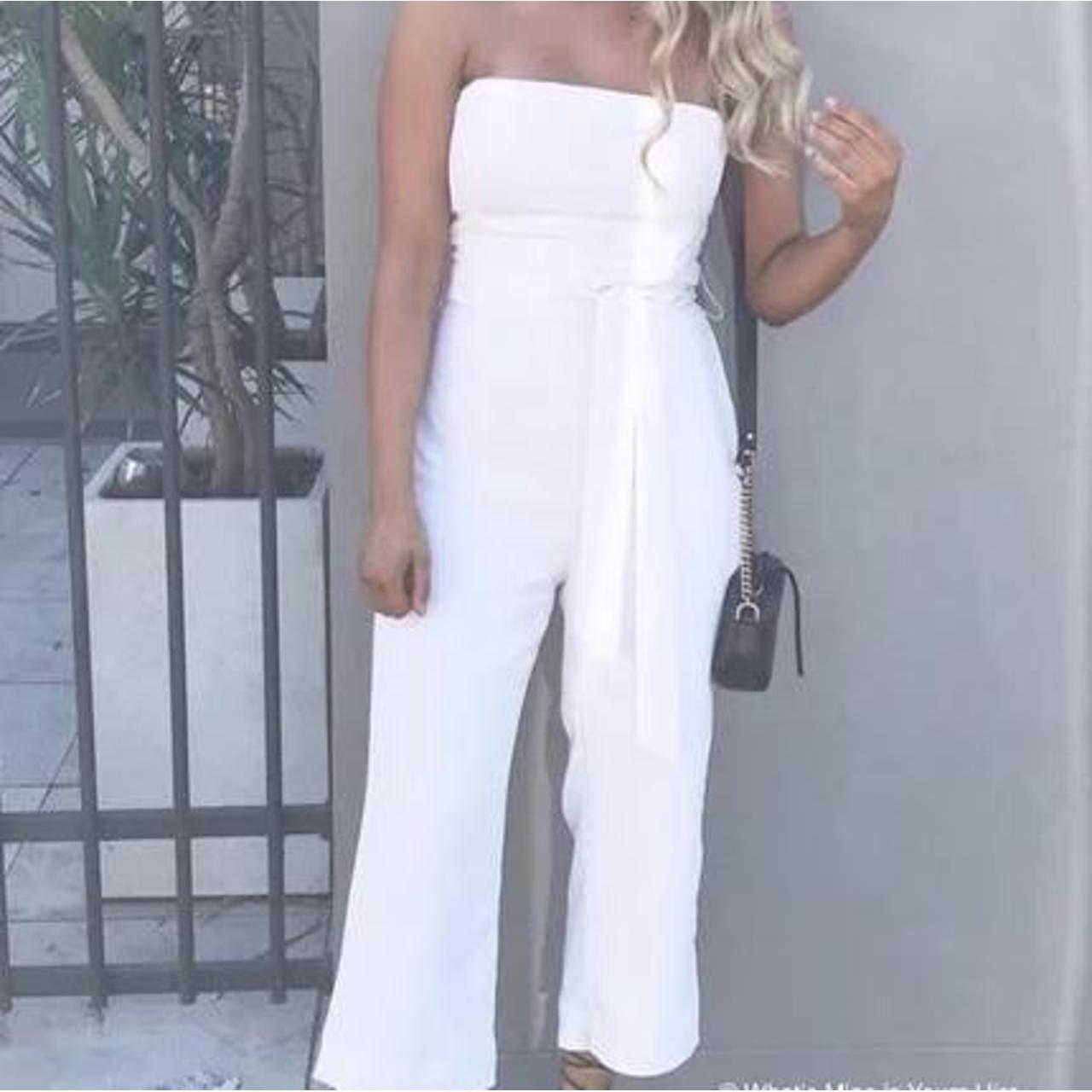 Kookai Clothing Kookai Oyster Jumpsuit White Kookai Oyster Panel