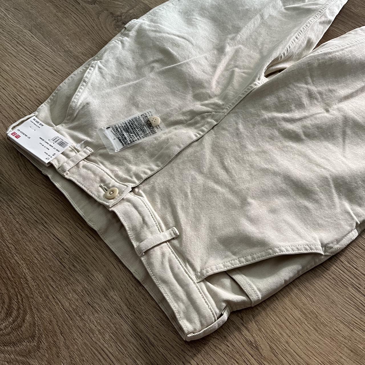 Uniqlo beige carpenter pants brand new and unworn.... - Depop