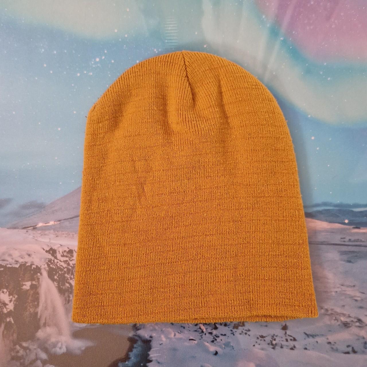 yellow beanie hat used but in good condition Depop