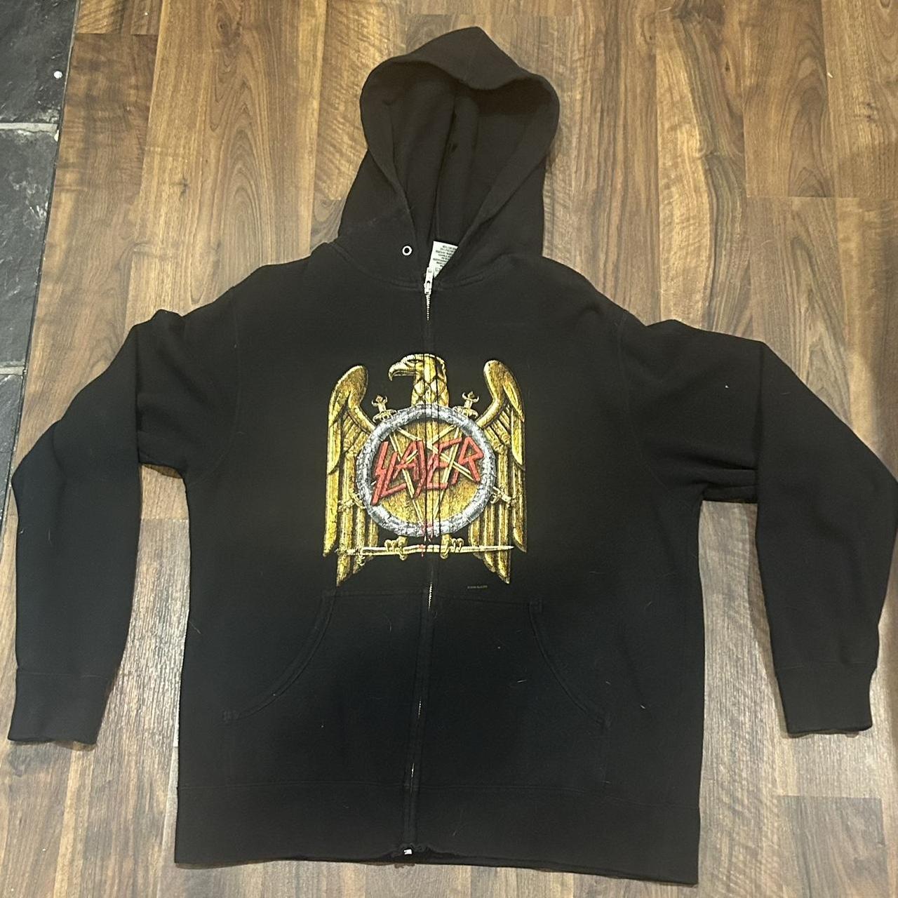 Slayer zip up hoodie Size MEDIUM Purchased mid... - Depop