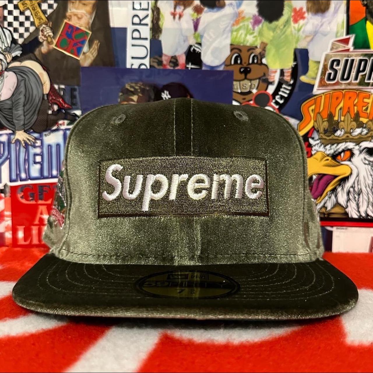 Supreme Velour Box Logo New Era 7 5/8-