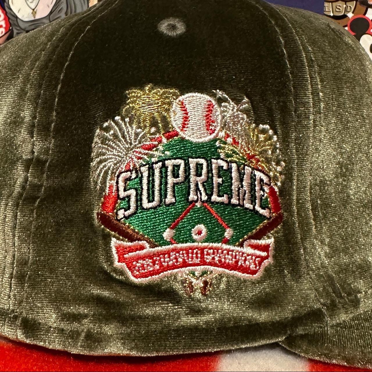 SUPREME HAT Supreme New York corduroy cap red, some - Depop