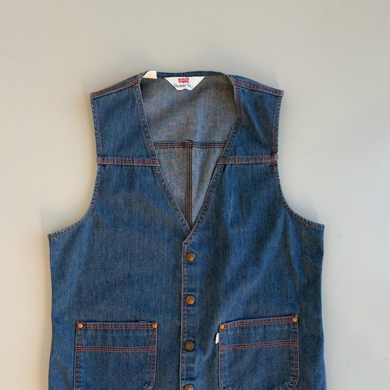 Levi's Men's Vest - Blue/Navy - M – Vintage 70s L… - image 2