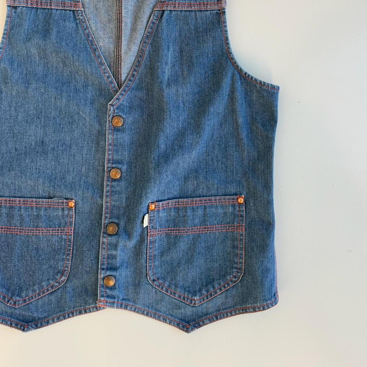 Levi's Men's Vest - Blue/Navy - M – Vintage 70s L… - image 3