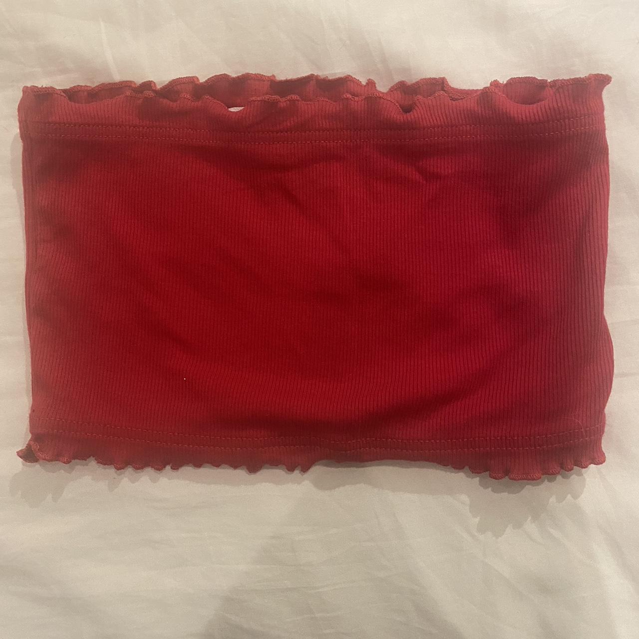 topshop red bandeau