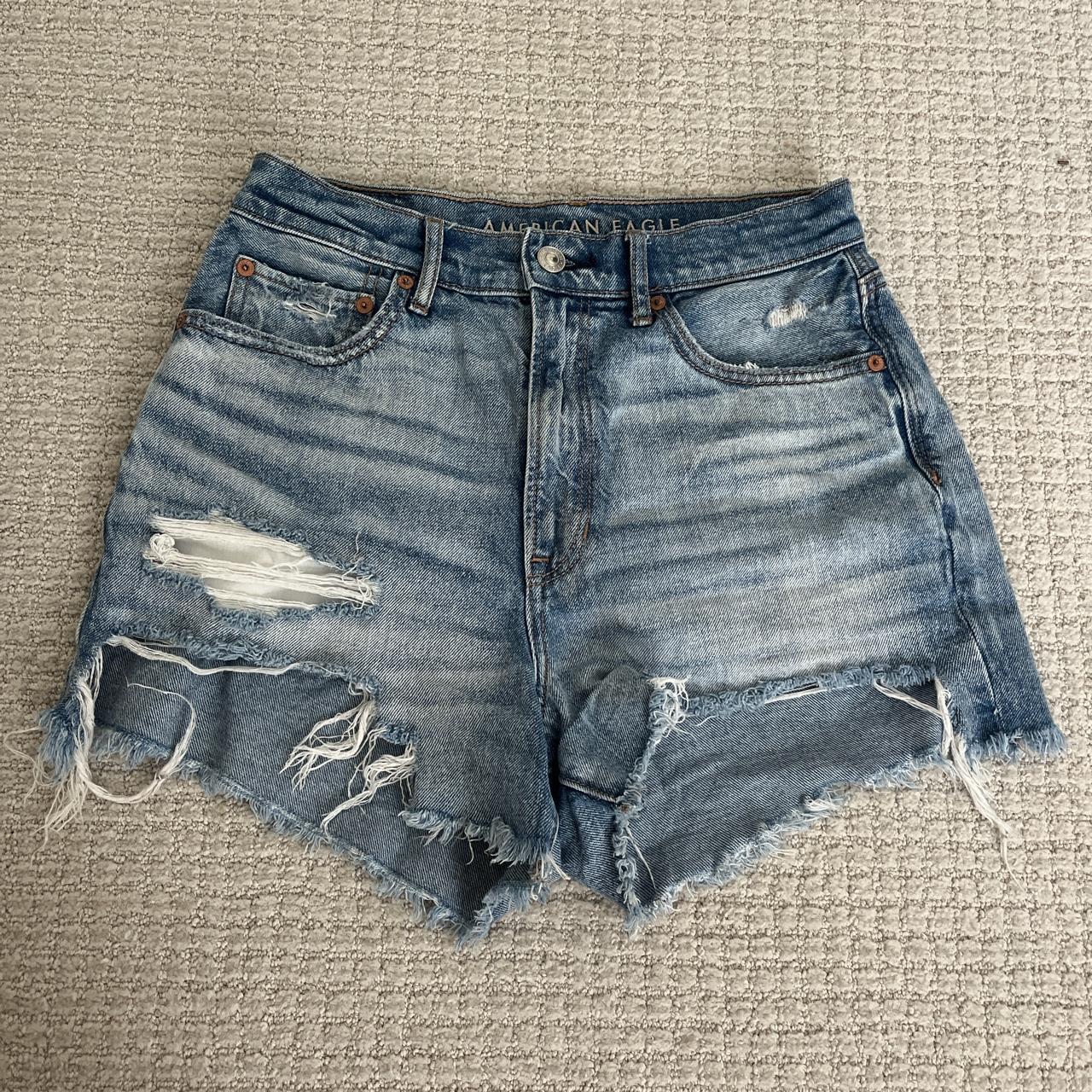 American Eagle shorts • Medium wash denim, great... - Depop