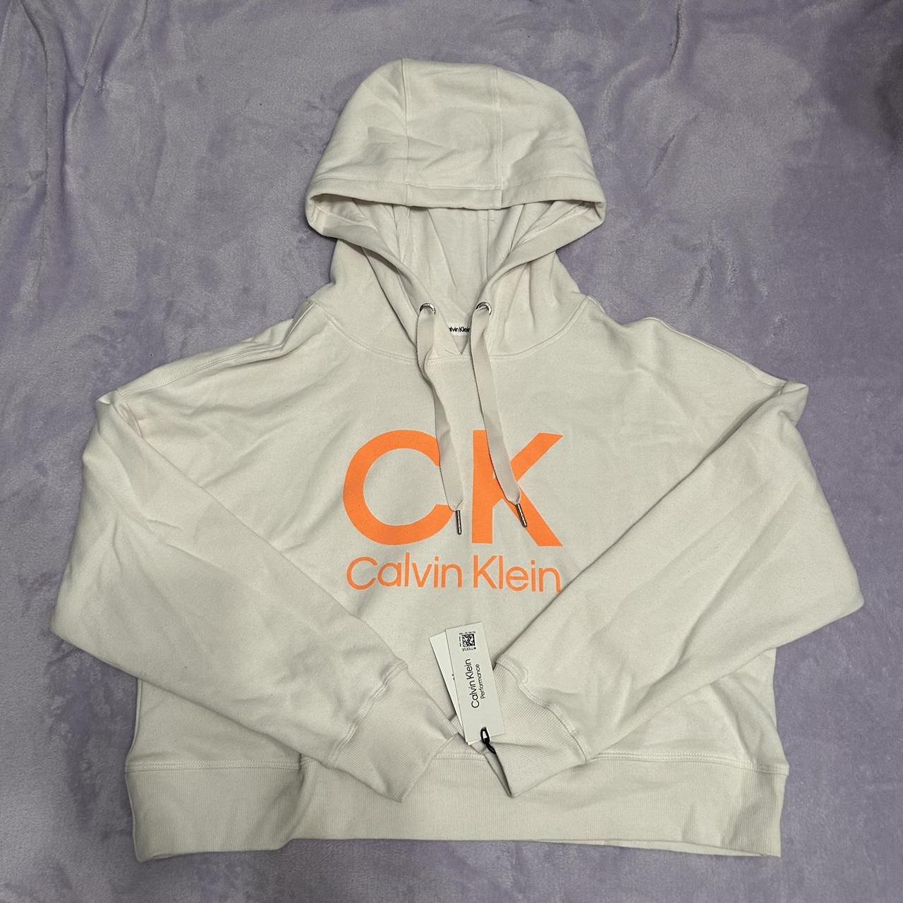 Calvin klein sweatshirt orange hot sale