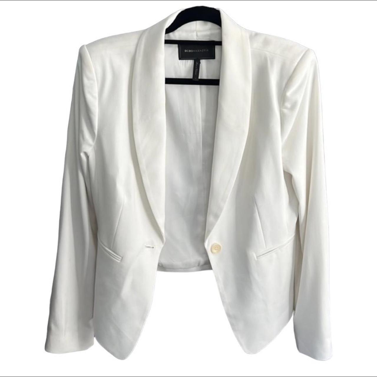 BCBGMAXAZRIA white structured business blazer