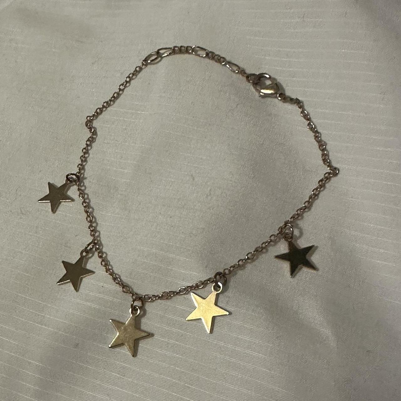 Brandy Melville gold stars anklet/bracelet Worn... Depop