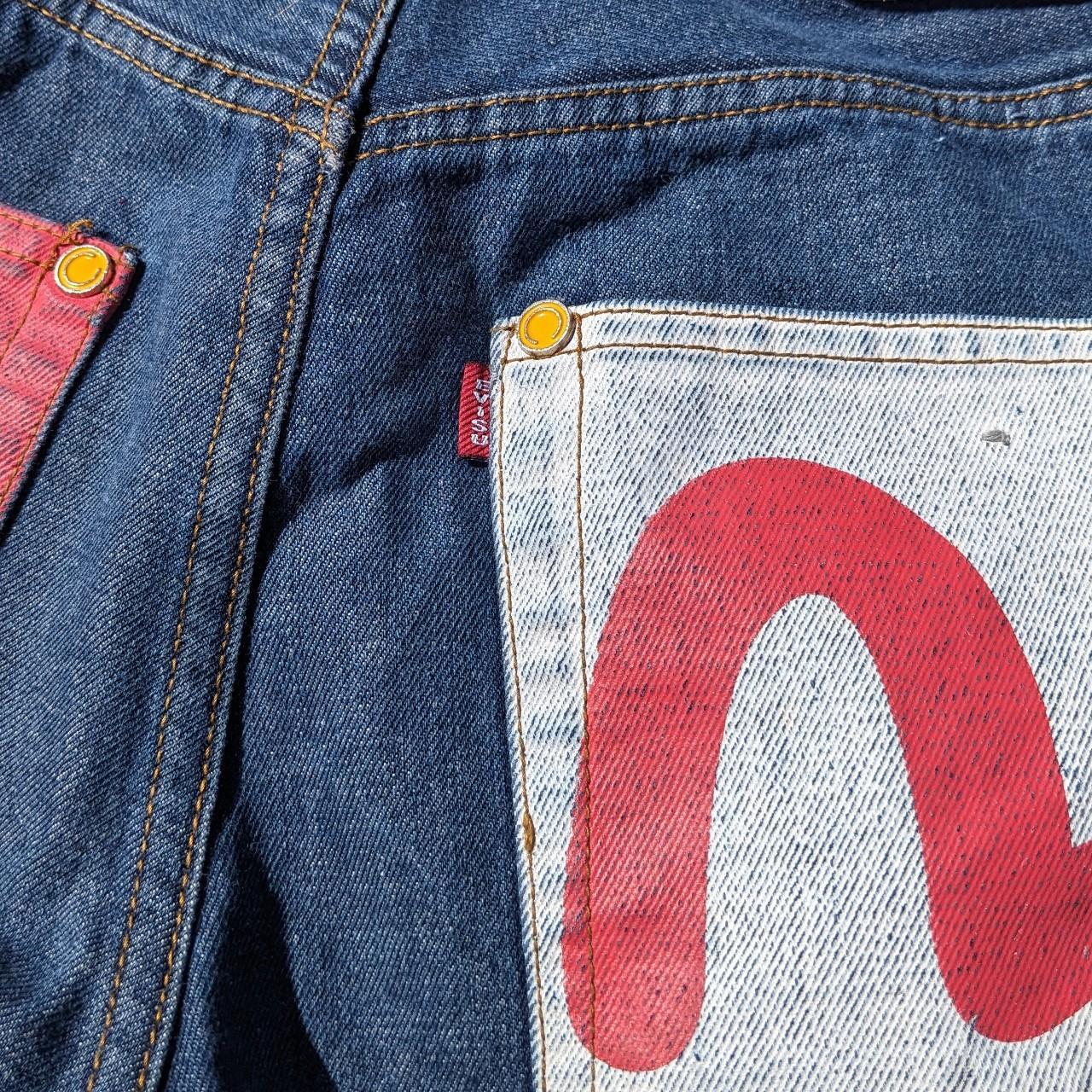 Vintage 90s Evisu Multipocket Denim Jeans Insane... - Depop