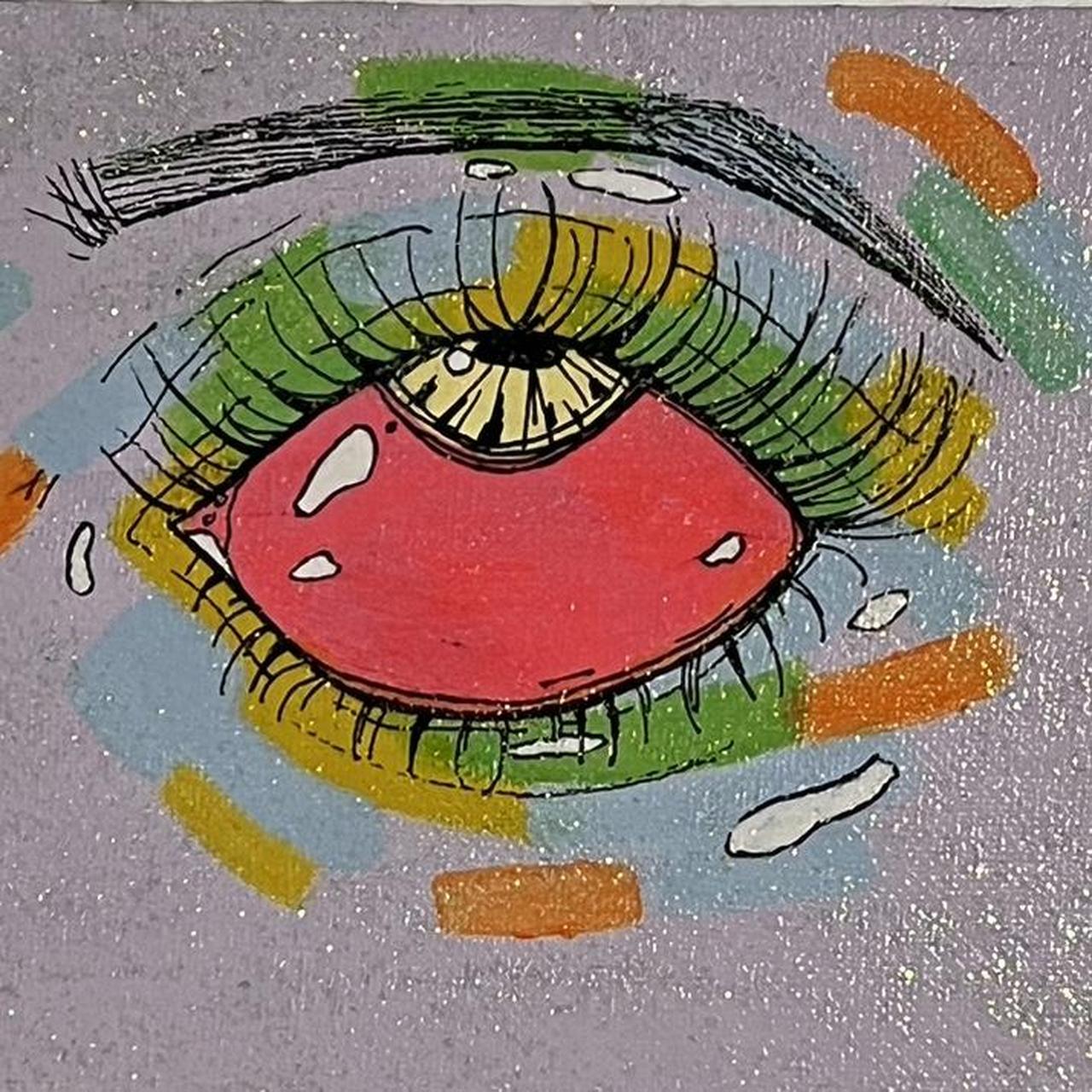 trippy eyeball drawing