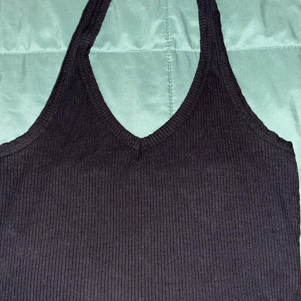 black halter top so cute and so comfy, a staple piece - Depop