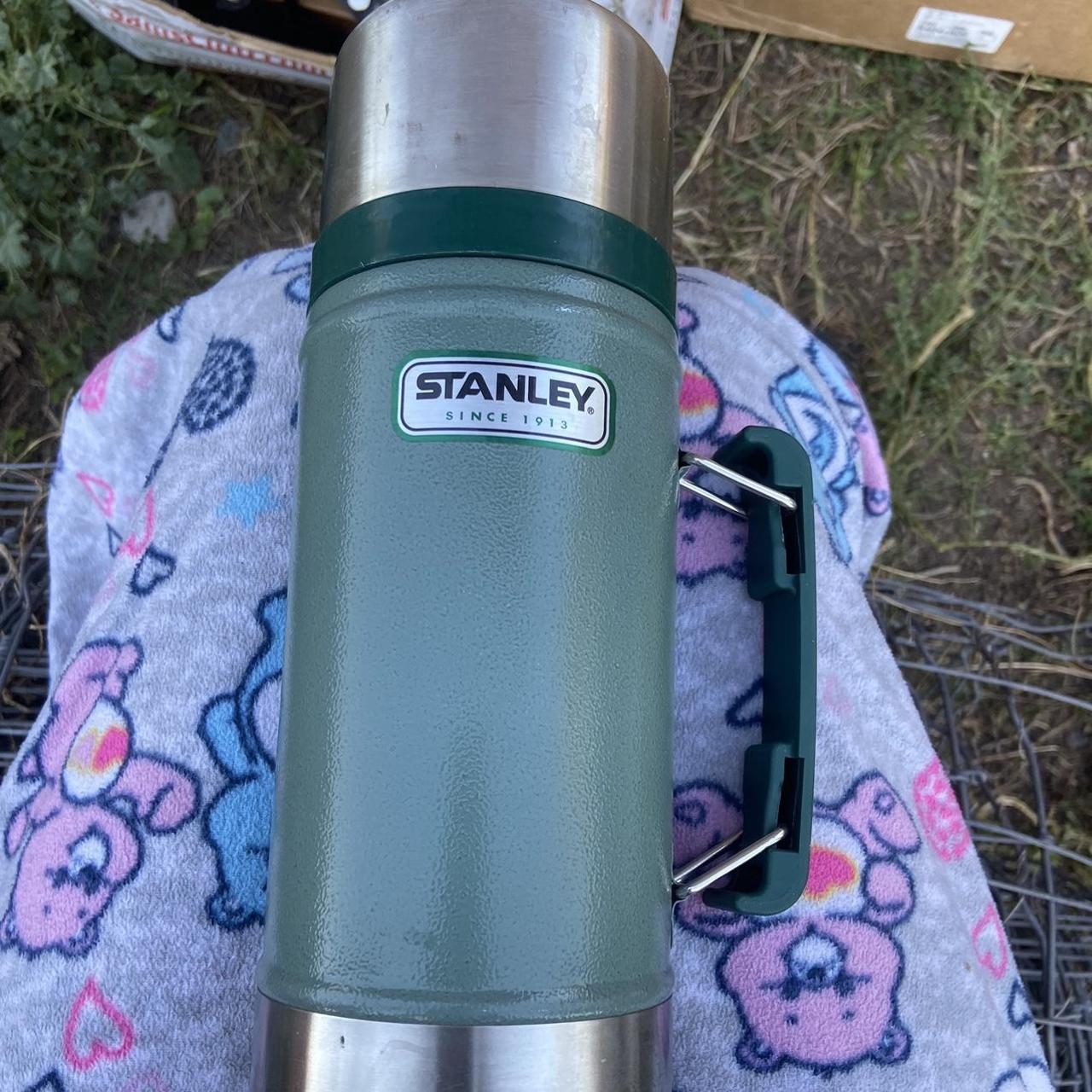 Vintage Stanley thermos Green Used condition, - Depop