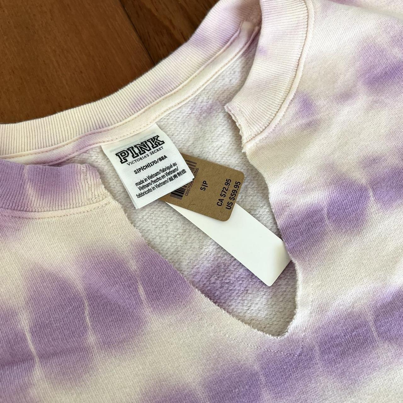 Victorias Secret Pink tie-dye t-shirt. Purple and - Depop