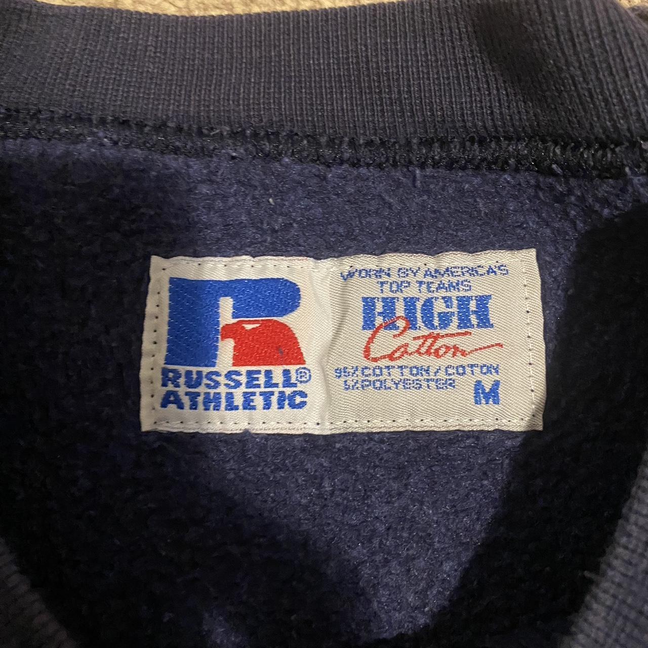 Vintage Russell athletic sweatshirt. Navy boxy fit... - Depop