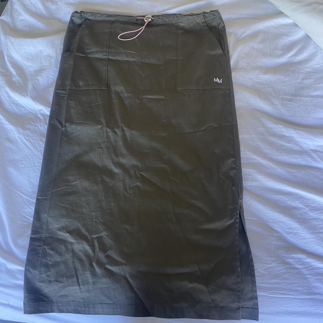 Mode mischief utility maxi skirt in khaki RRP $150 - Depop