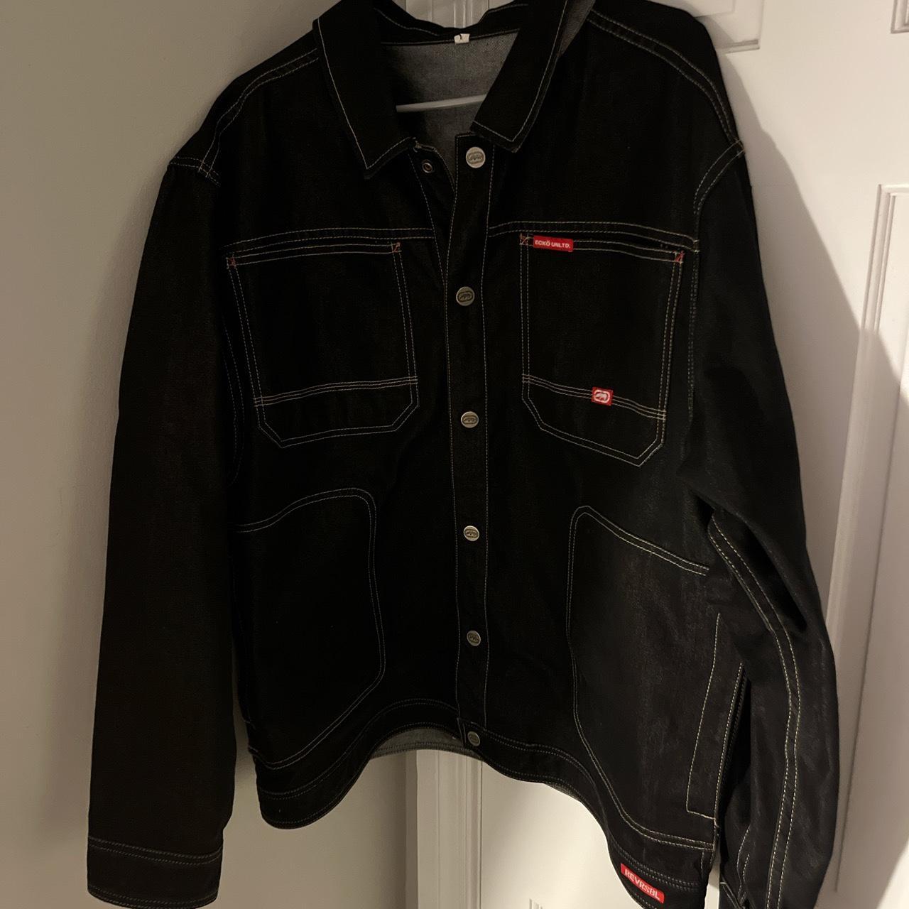 Rare ecko reversible denim jacket!!! vintage size... Depop