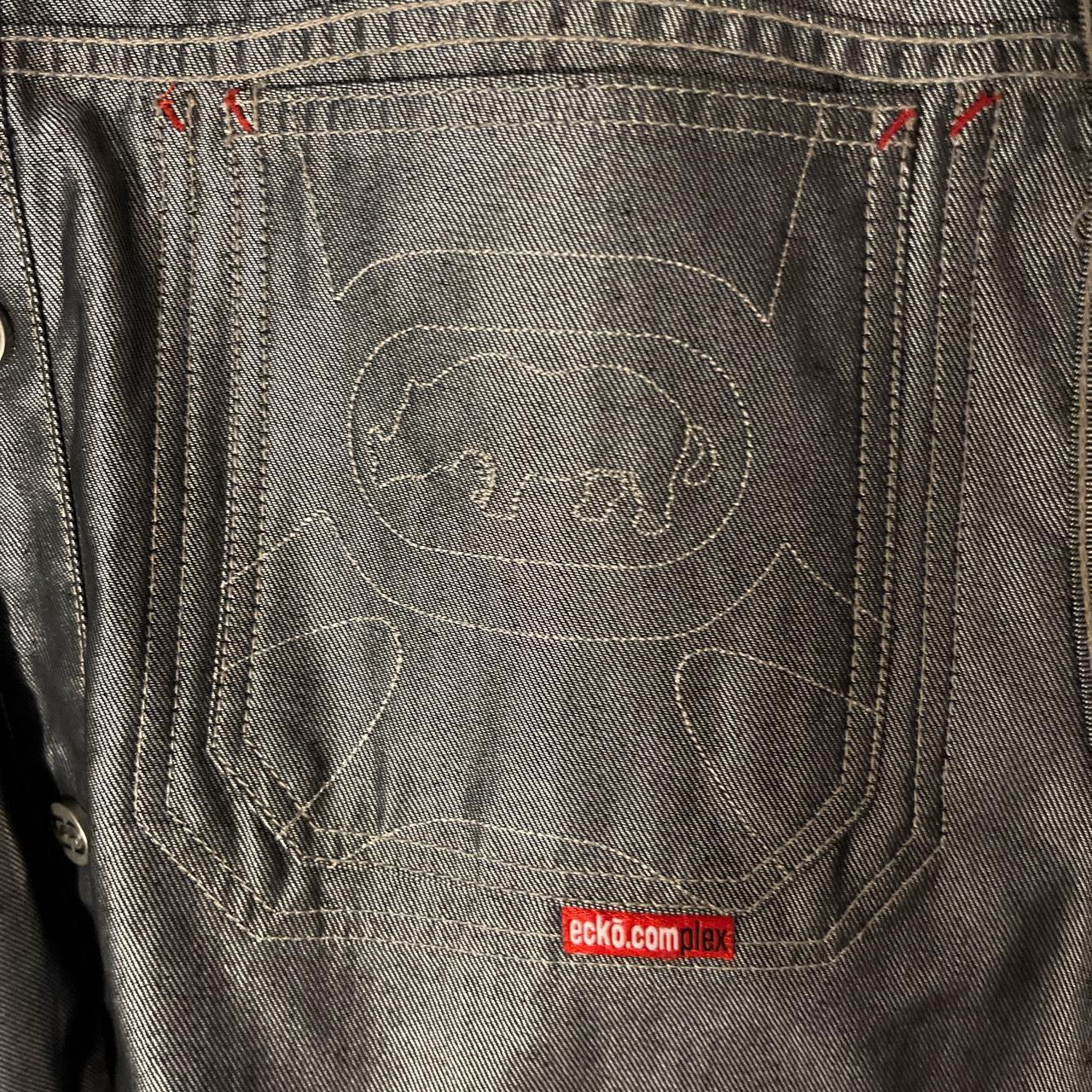 Rare ecko reversible denim jacket!!! vintage size... Depop