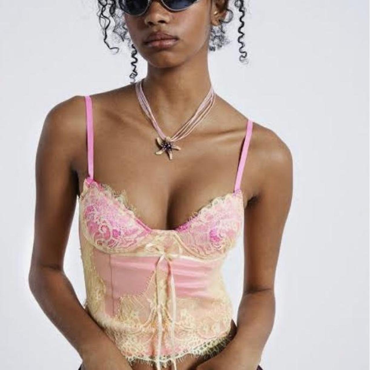 yilon CORSET LACE CAMI ピンク yilon CORSET LACE CAMI ピンク Corset lace cami – YILON